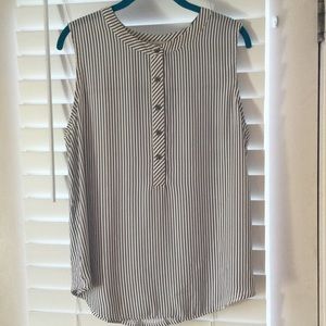Striped sleeveless top